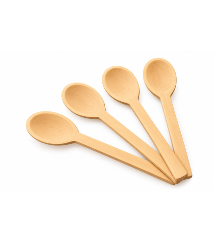 Set of 4 Beech Wooden Spoons 24 cm | Wooden World