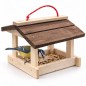 White & Brown Wooden Bird Feeder | Wooden World