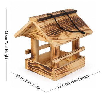 Small Wooden Bird Feeder with Roof | Wooden World