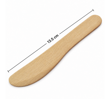 Wooden World - Wooden Butter Knife 13.5 cm, Unfinished Beech Wood Spreader