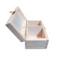 Wooden Tea Box – 2 Compartments – Natural Pine – Handmade in UK – Smooth Raw Finish – Storage for Tea, Herbs, Spices or Gifts