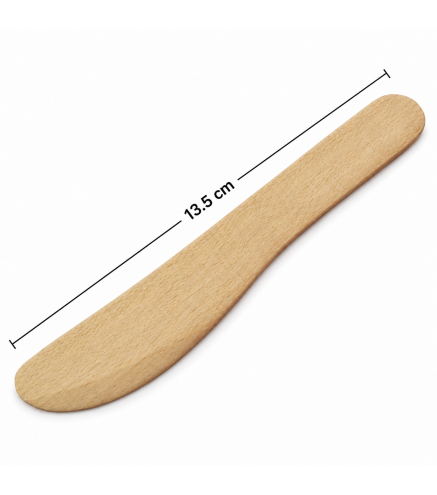 Wooden World - Wooden Butter Knives Set of 2, Beech Wood Spreaders, 13.5 cm