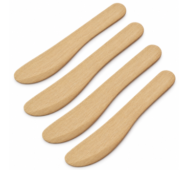 Set of 4 Wooden Butter Knives 13.5 cm | Wooden World