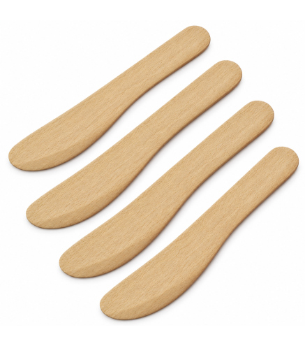 Set of 4 Wooden Butter Knives 13.5 cm | Wooden World