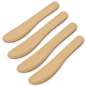 Set of 4 Wooden Butter Knives 13.5 cm | Wooden World