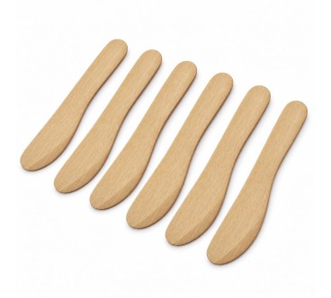 Set of 6 Wooden Butter Knives 13.5 cm | Wooden World