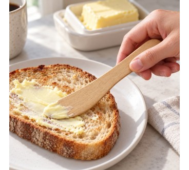 10 Wooden Butter Knives 13.5 cm | Wooden World