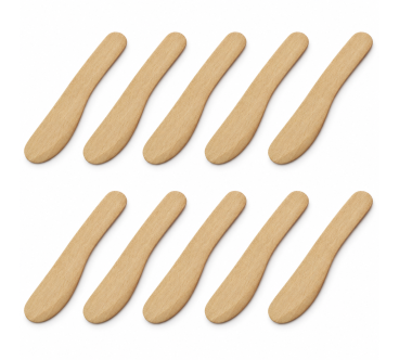 10 Wooden Butter Knives 13.5 cm | Wooden World