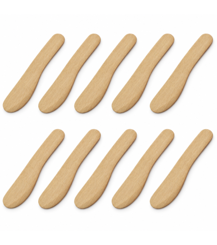10 Wooden Butter Knives 13.5 cm | Wooden World