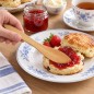 Wooden World - Set of 4 Wooden Butter Knives, 18 cm Beechwood Spreaders