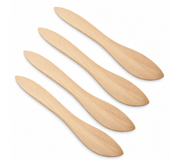 Set of 4 Wooden Butter Knives 18 cm | Wooden World