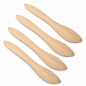 Set of 4 Wooden Butter Knives 18 cm | Wooden World