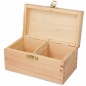 Wooden Tea Box – 2 Compartments – Handmade in UK