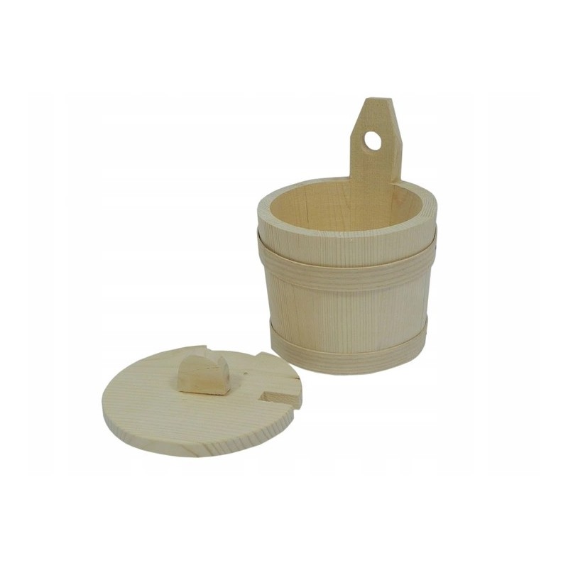 Wooden Sugar Bowl with Lid and Spoon – Beechwood Container Raw