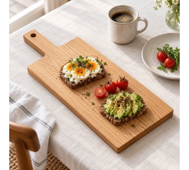 Large Oak Chopping & Serving Board with Handle 48 x 20 cm