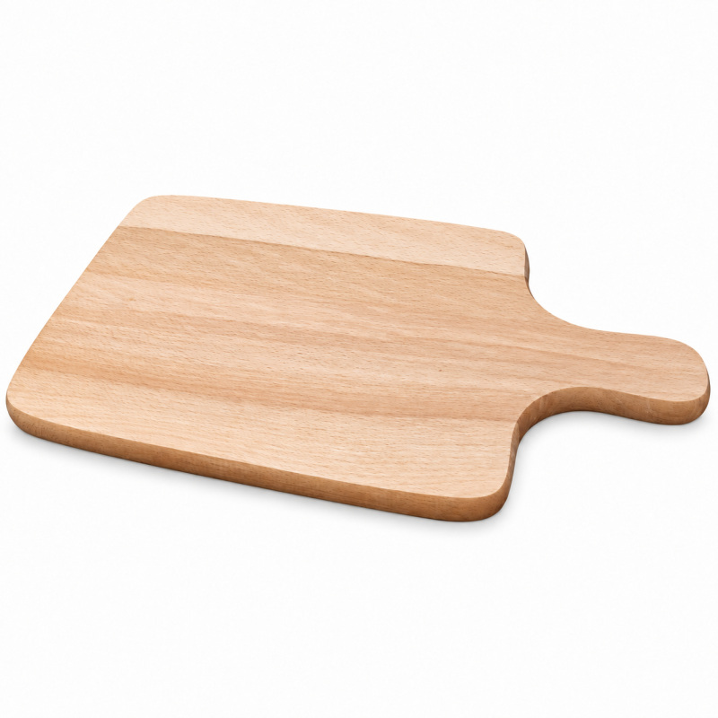 Wooden World – Small Oiled Beech Chopping & Serving Board with Handle, 30.5 x 16 cm