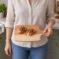 Wooden World – Small Oiled Beech Chopping & Serving Board with Handle, 30.5 x 16 cm