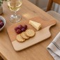 Wooden World – Small Oiled Beech Chopping & Serving Board with Handle, 30.5 x 16 cm