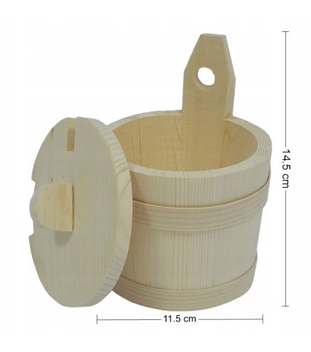 Wooden Sugar Bowl with Lid and Spoon – Beechwood Container Raw