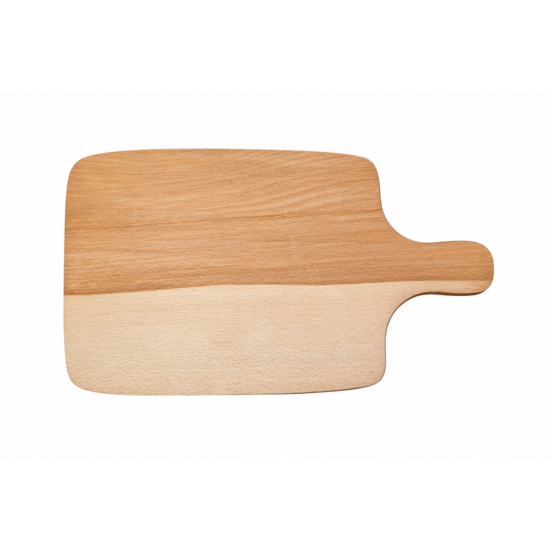 Wooden World Oiled Beech Chopping and Serving Board with Handle 34.5 x 20 cm