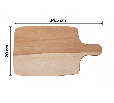 Wooden World Oiled Beech Chopping and Serving Board with Handle 34.5 x 20 cm