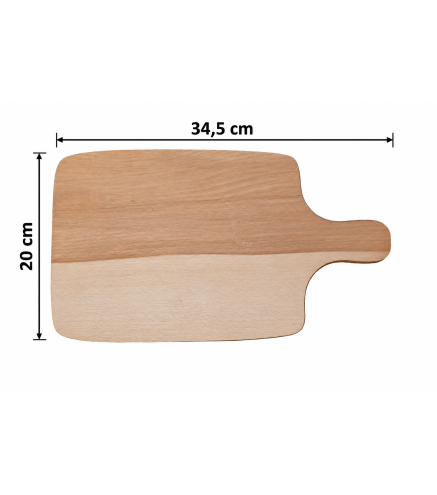 Wooden World Oiled Beech Chopping and Serving Board with Handle 34.5 x 20 cm