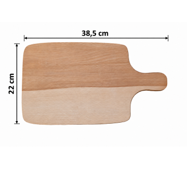 Wooden World Oiled Beech Chopping & Serving Board with Handle 38.5 x 22 cm
