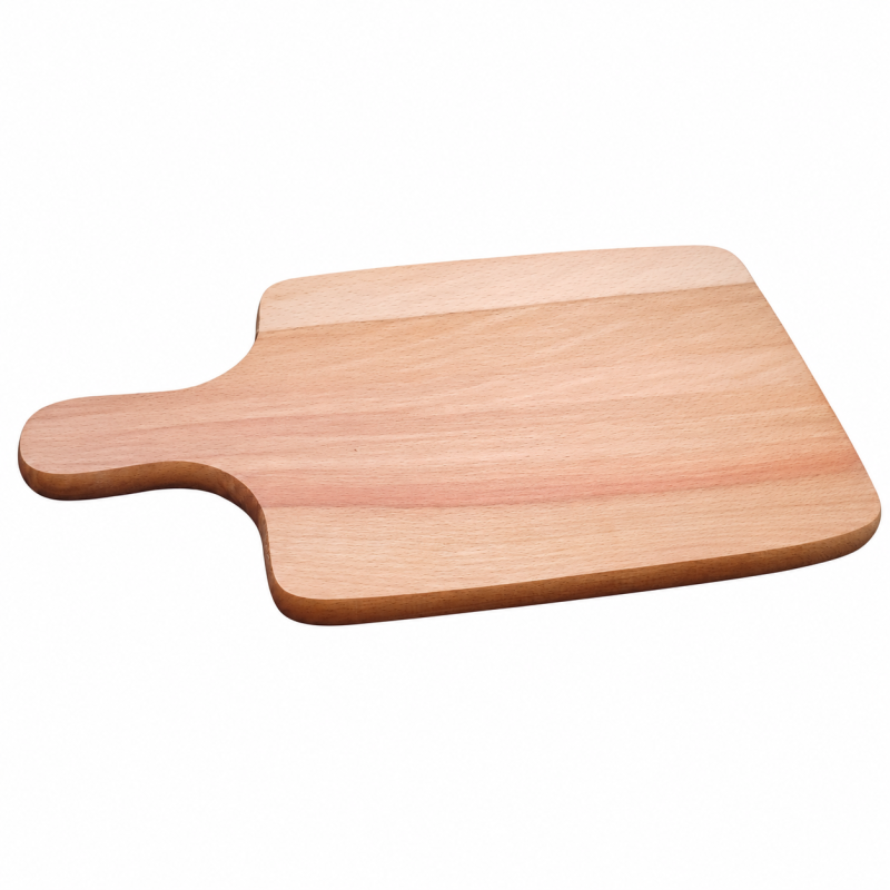 Wooden World Oiled Beech Chopping & Serving Board with Handle 38.5 x 22 cm