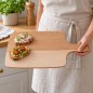 Wooden World Oiled Beech Chopping & Serving Board with Handle 38.5 x 22 cm