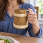 Wooden World – Oak Beer Tankard with Handle, Oiled Wooden Mug, Tapered Shape, 14.5 cm Wooden World – Oak Beer Tankard with Handle, Oiled Wooden Mug, Tapered Shape, 14.5 cm