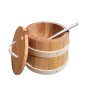 Wooden Sugar Bowl with Lid and Spoon – Oiled Beechwood Container
