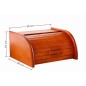 Small Orange Beech Wood Bread Box with Roll-Top Lid – Compact Wooden Kitchen Bread Bin 30x26x16 cm Small Orange Beech Wood Bread Box with Roll-Top Lid – Compact Wooden Kitchen Bread Bin 30x26x16 cm