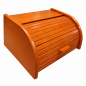 Small Orange Beech Wood Bread Box with Roll-Top Lid – Compact Wooden Kitchen Bread Bin 30x26x16 cm Small Orange Beech Wood Bread Box with Roll-Top Lid – Compact Wooden Kitchen Bread Bin 30x26x16 cm