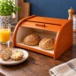 Small Orange Beech Wood Bread Box with Roll-Top Lid – Compact Wooden Kitchen Bread Bin 30x26x16 cm Small Orange Beech Wood Bread Box with Roll-Top Lid – Compact Wooden Kitchen Bread Bin 30x26x16 cm