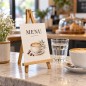 Wooden World 25 cm Beech Wood Tabletop Easel for Photos, Postcards & Menus Wooden World 25 cm Beech Wood Tabletop Easel for Photos, Postcards & Menus