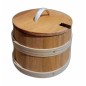 Wooden Sugar Bowl with Lid and Spoon – Oiled Beechwood Container