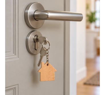 House Shaped Wooden Keyrings 1-100 | Wooden World
