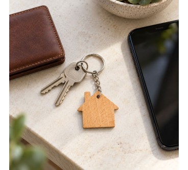 House Shaped Wooden Keyrings 1-100 | Wooden World