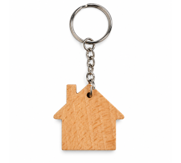 House Shaped Wooden Keyrings 1-100 | Wooden World