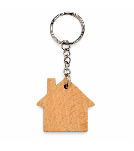 House Shaped Wooden Keyrings 1-100 | Wooden World