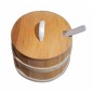 Wooden Sugar Bowl with Lid and Spoon – Oiled Beechwood Container