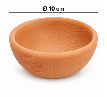 Wooden Bowl 10 cm – Natural Beech Wood, Oiled – Handmade Kitchen & Serving Bowl