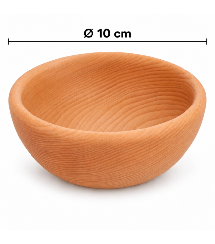 Wooden Bowl 10 cm – Natural Beech Wood, Oiled – Handmade Kitchen & Serving Bowl