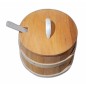 Wooden Sugar Bowl with Lid and Spoon – Oiled Beechwood Container