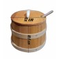 Wooden Sugar Bowl with Lid and Spoon – Oiled Beechwood Container