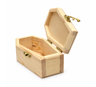 Mini Wooden Coffin 15cm | Pine Craft Box | Wooden World
