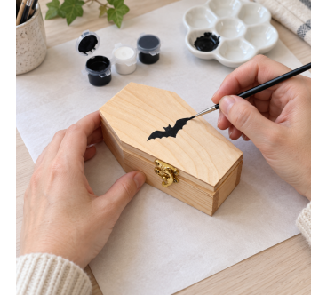 Mini Wooden Coffin 15cm | Pine Craft Box | Wooden World