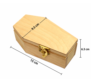 Mini Wooden Coffin 15cm | Pine Craft Box | Wooden World