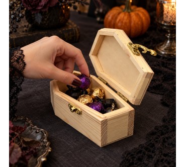 Mini Wooden Coffin 15cm | Pine Craft Box | Wooden World