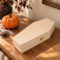 Wooden World - Small Wooden Coffin 30 cm, Pine Halloween Decoration, Craft & Jewellery Box, Small Pet Coffin